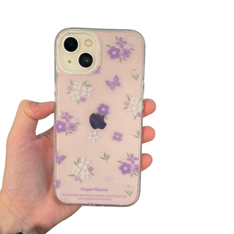 Capa Case iPhone Transparente Girly Com Desenhos Cor:Lily - Flores
